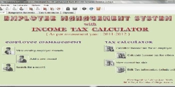 Employee Managment System with Integrated Income Tax Calculator